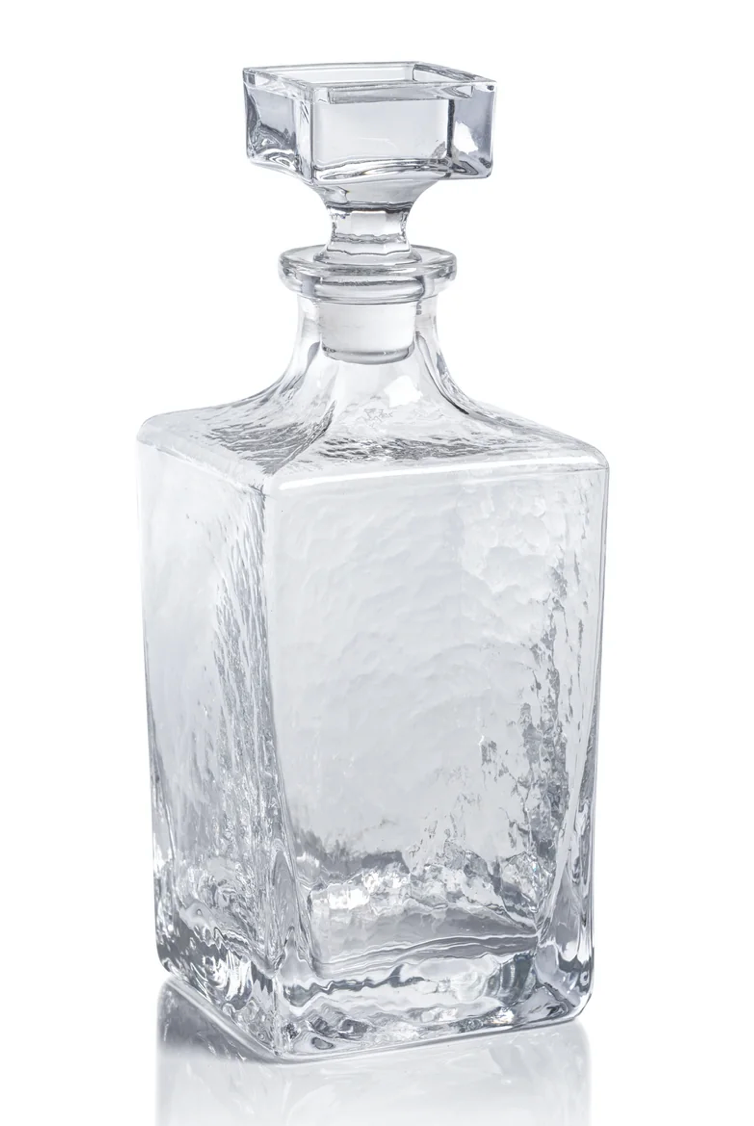 Punta Mita Hammered Glass Decanter