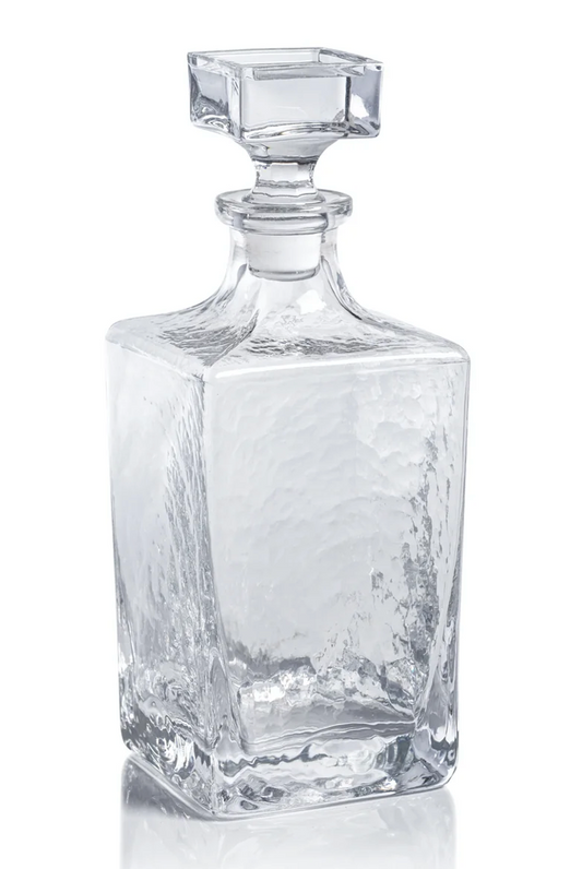 Punta Mita Hammered Glass Decanter