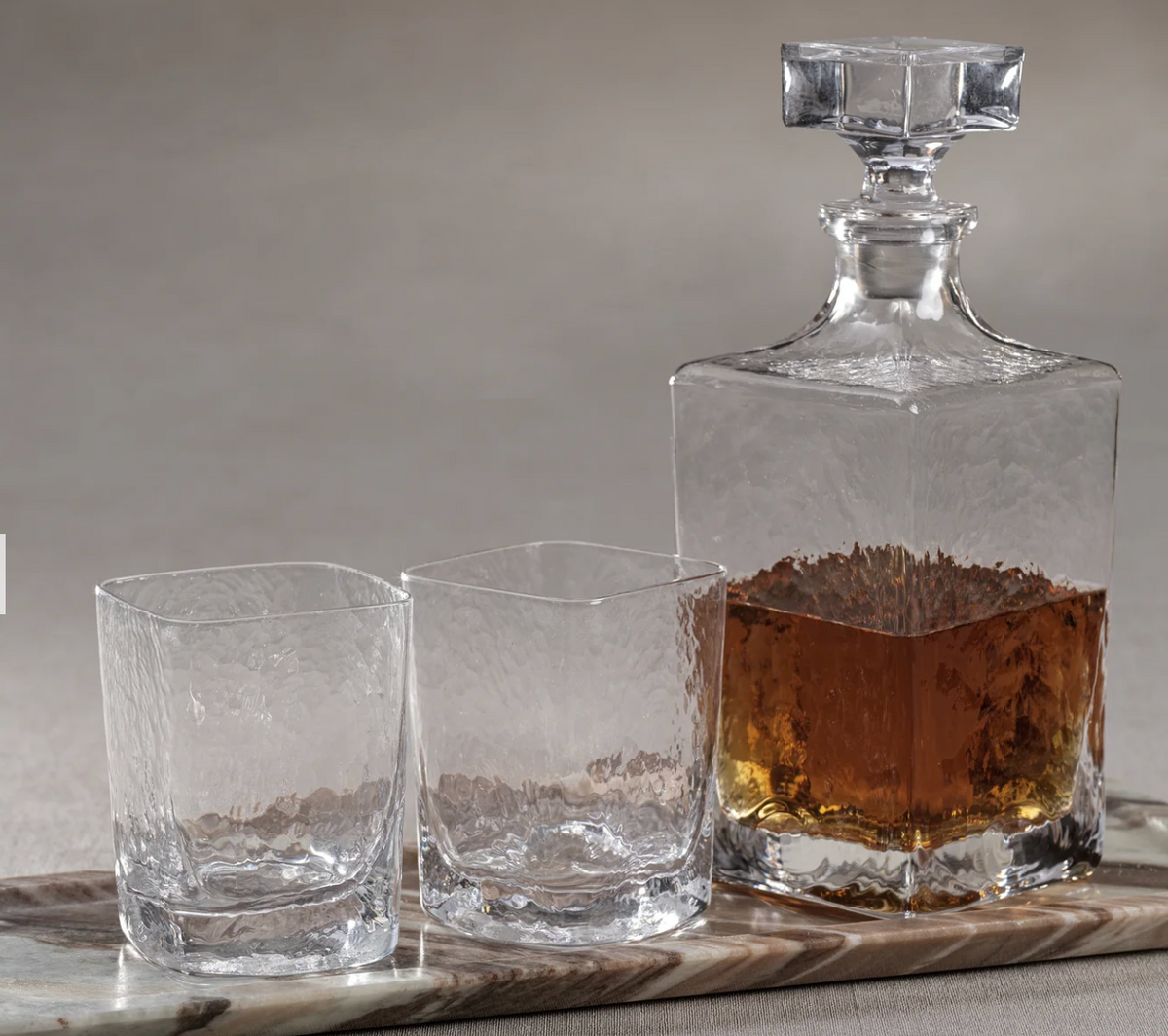Punta Mita Hammered Rocks Glass