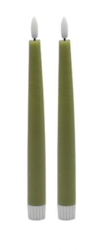 Pointed Flameless Taper Candle Set of 2