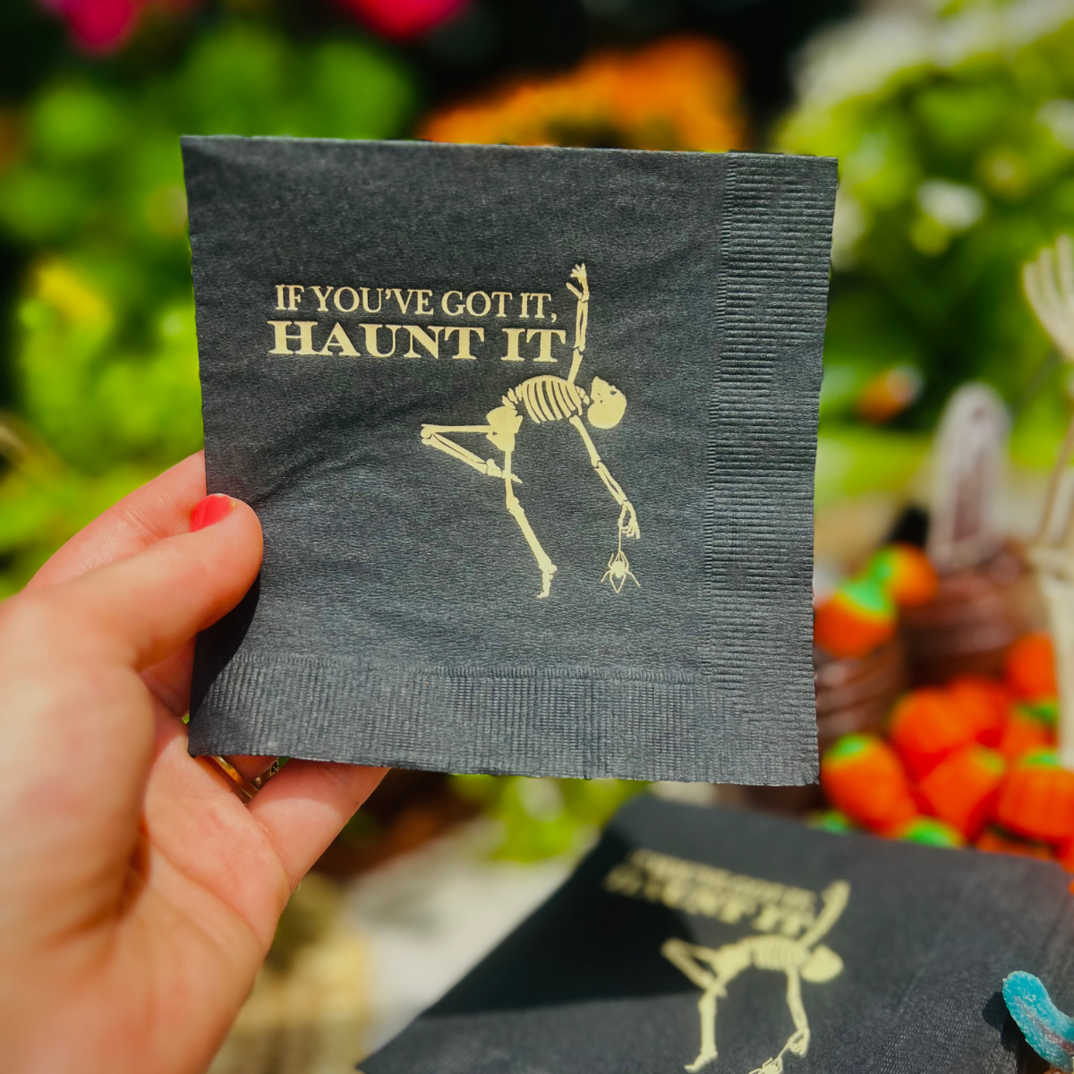 If You've Got It Haunt It Halloween Cocktail Paper Napkins