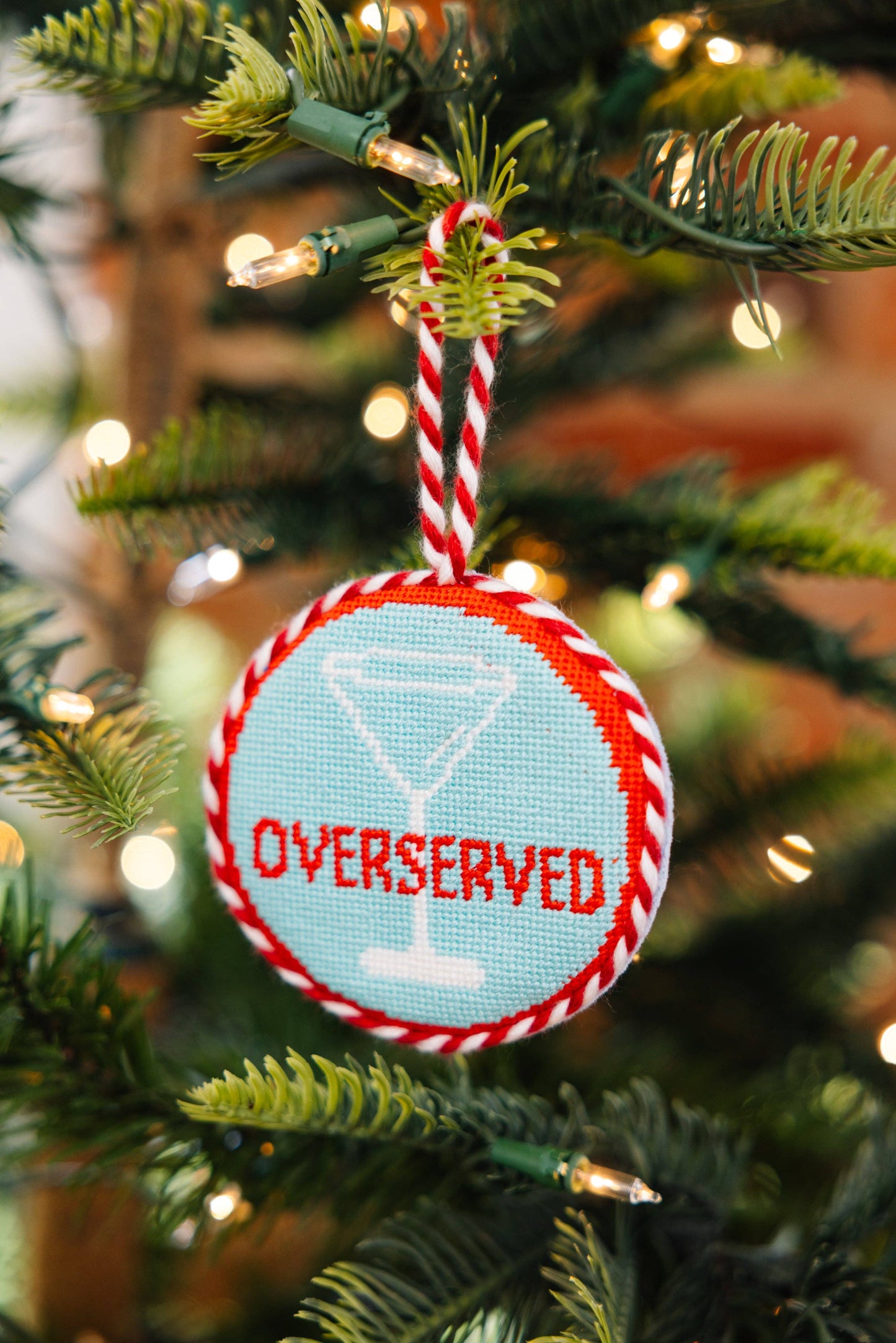 Needlepoint Ornament - Overserved