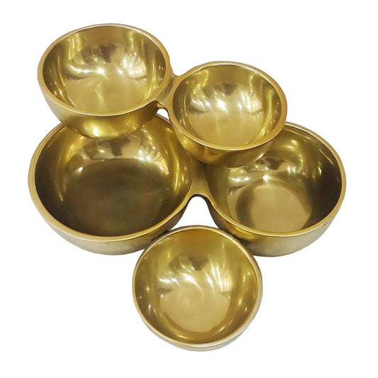Gold  5-Cluster Bowl