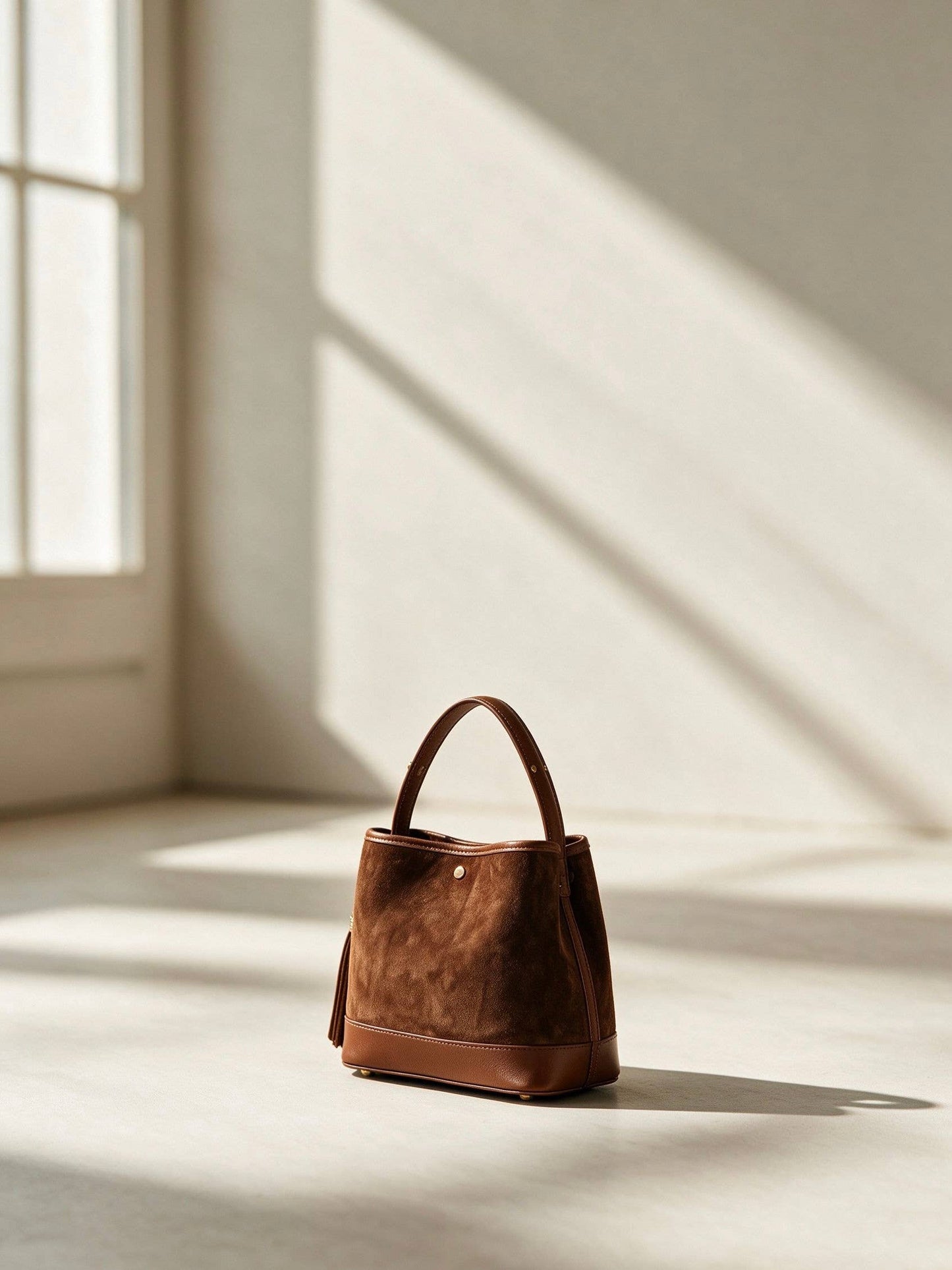 Italian Suede Bucket Bag