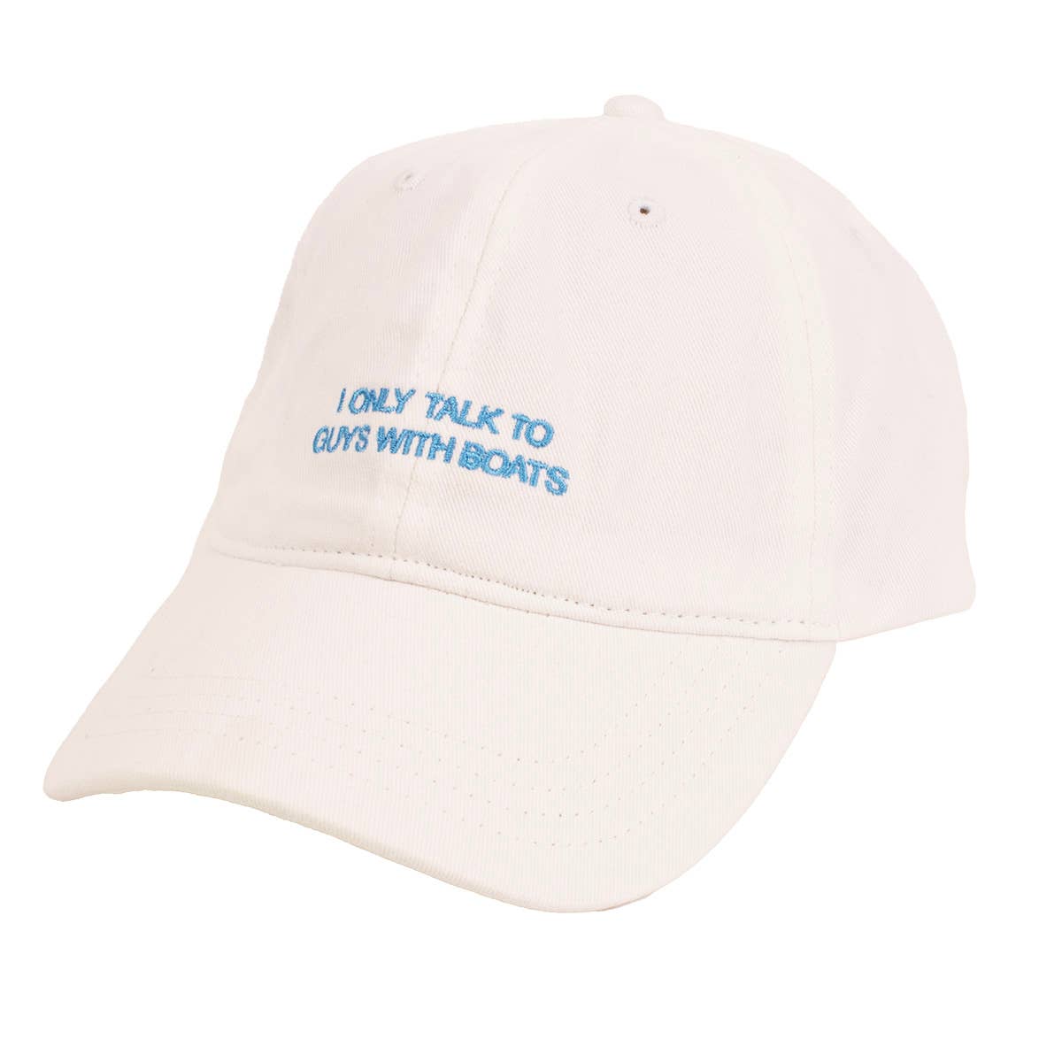 Guys With Boats Baseball Hat   White/Palace Blue   One Size