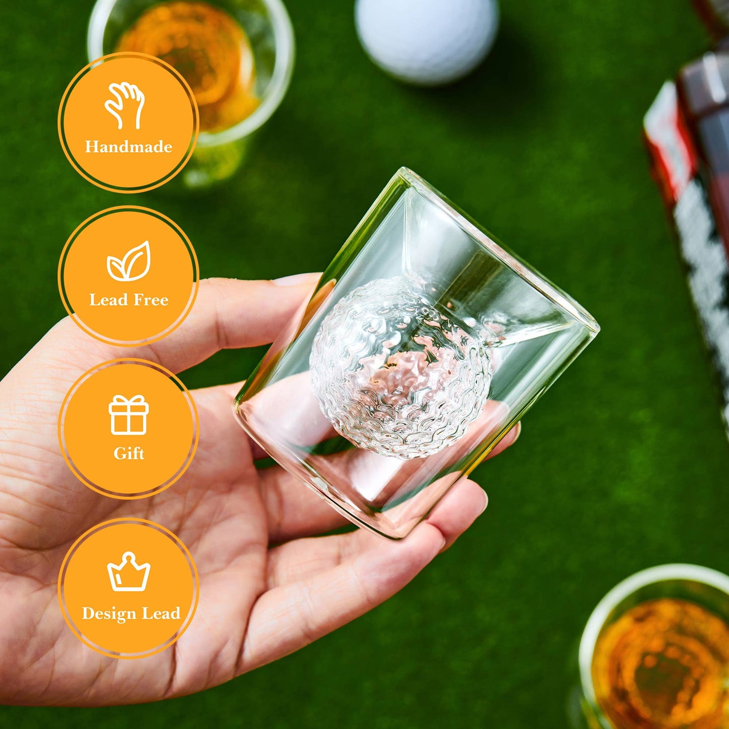 Golf Ball Whiskey Shot Glass