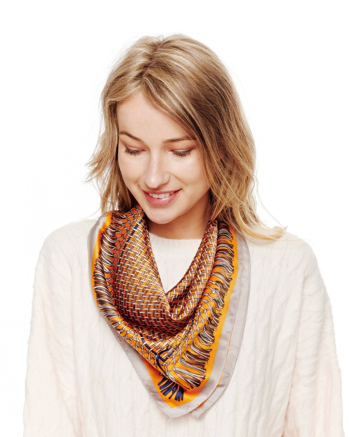 Tassel Print Silky Bandana
