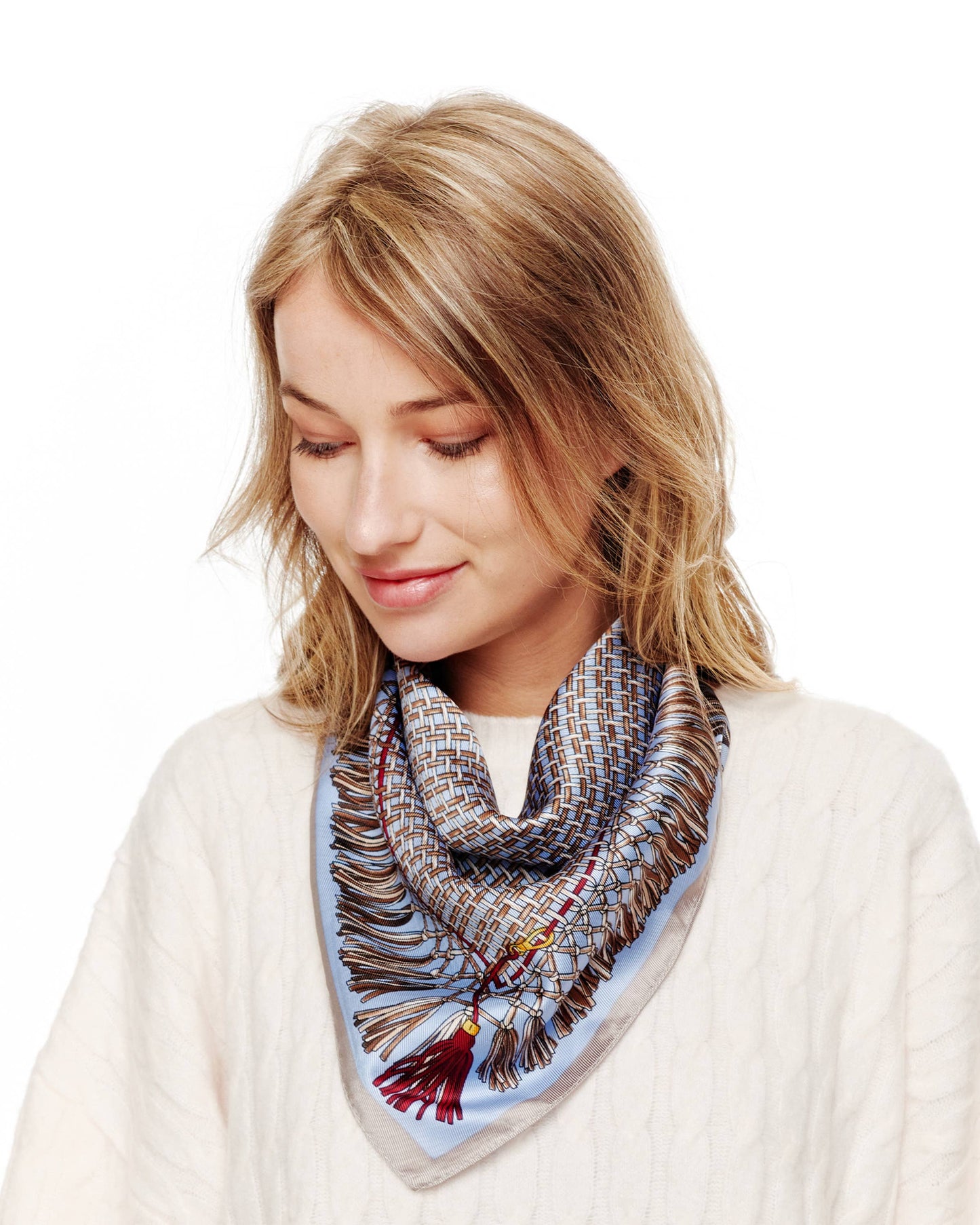 Tassel Print Silky Bandana