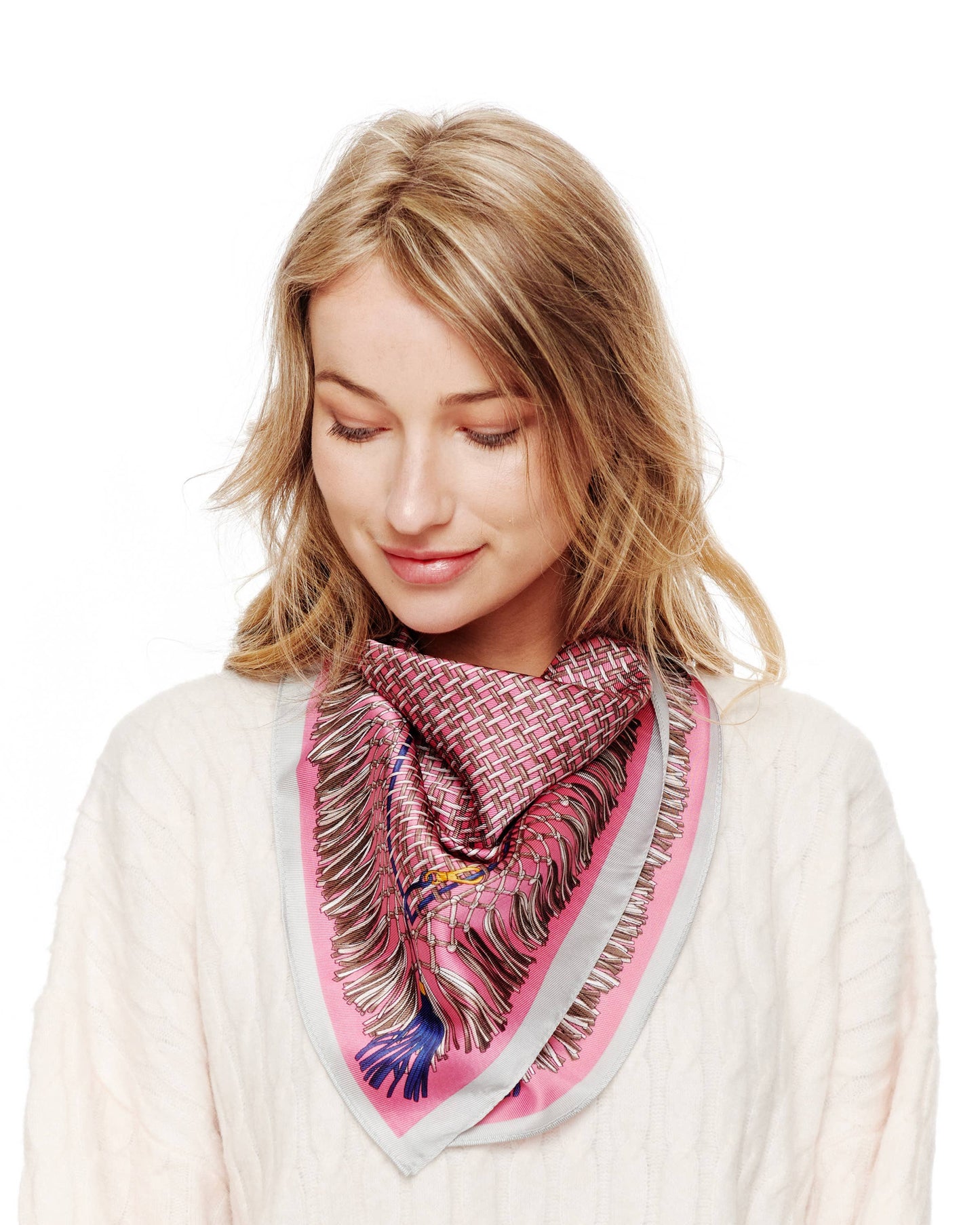 Tassel Print Silky Bandana