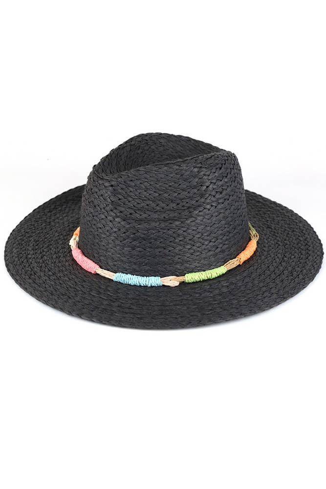 Multi Colors Band Straw Hat