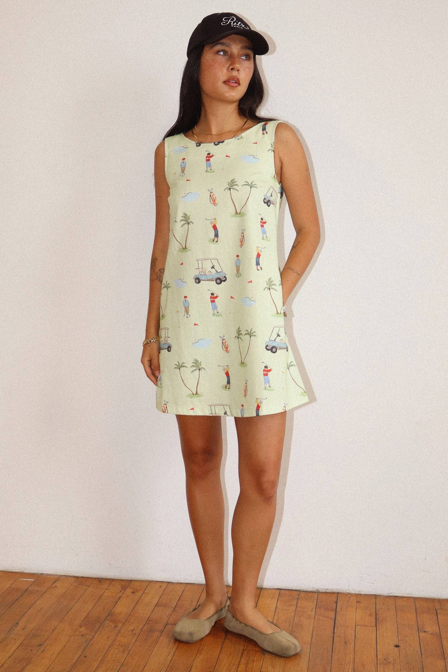 Golf Print Mini Dress