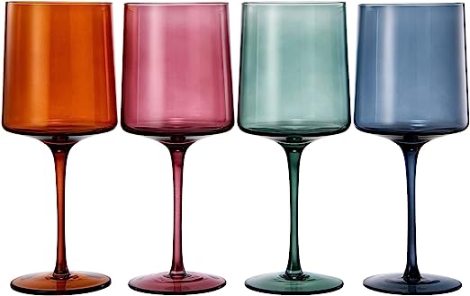 Square Crystal Wine Glass