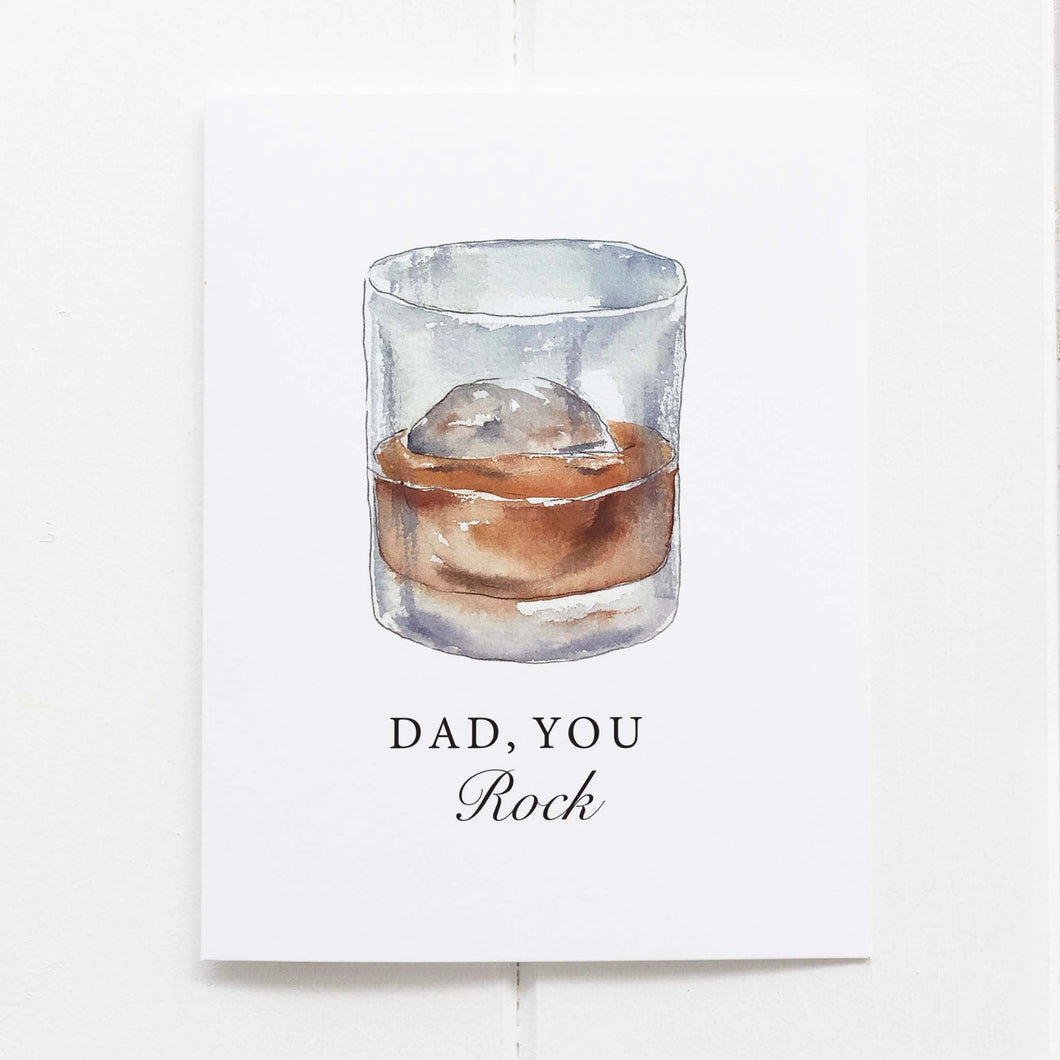Dad You Rock Fathers Day Greeting Card