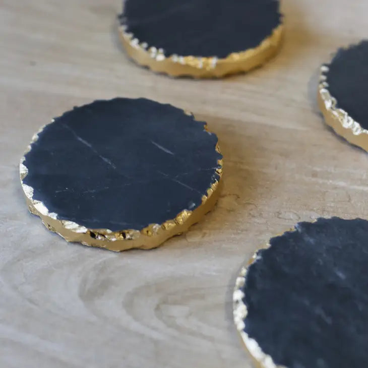 Black & Gold Marble Coasters