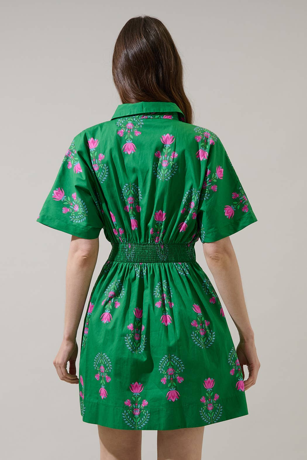 Saura Floral Alix Button Down Mini Dress