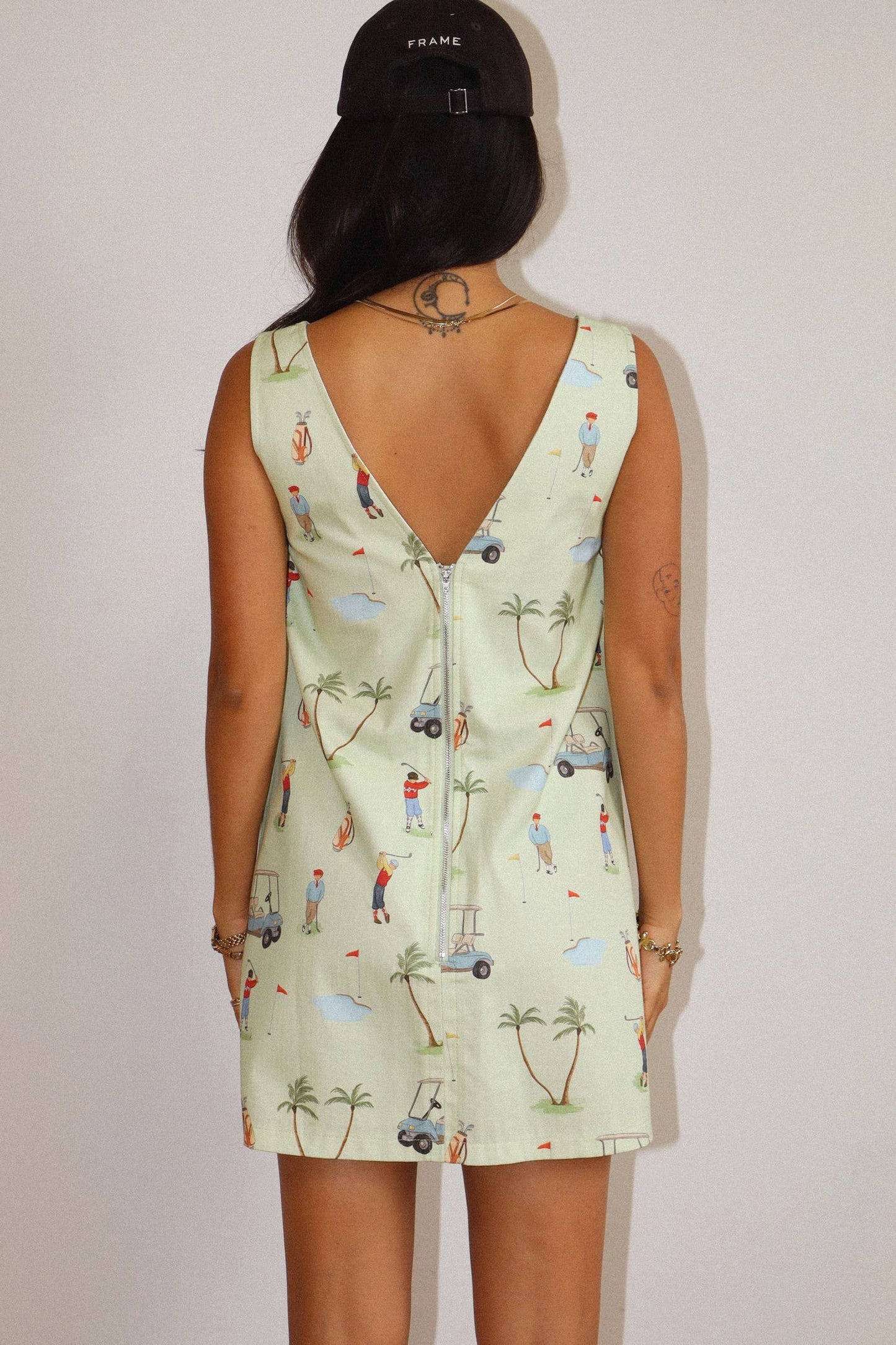 Golf Print Mini Dress