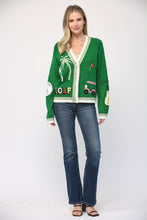 Load image into Gallery viewer, Embroidered Gold Patch Cardigan
