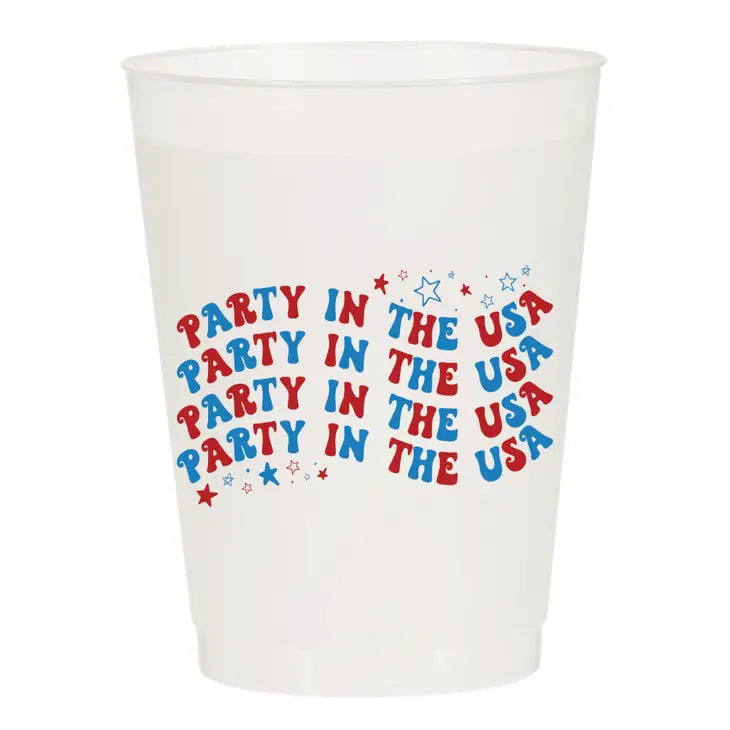 Party In The USA Frosted Cups (pack of 6)