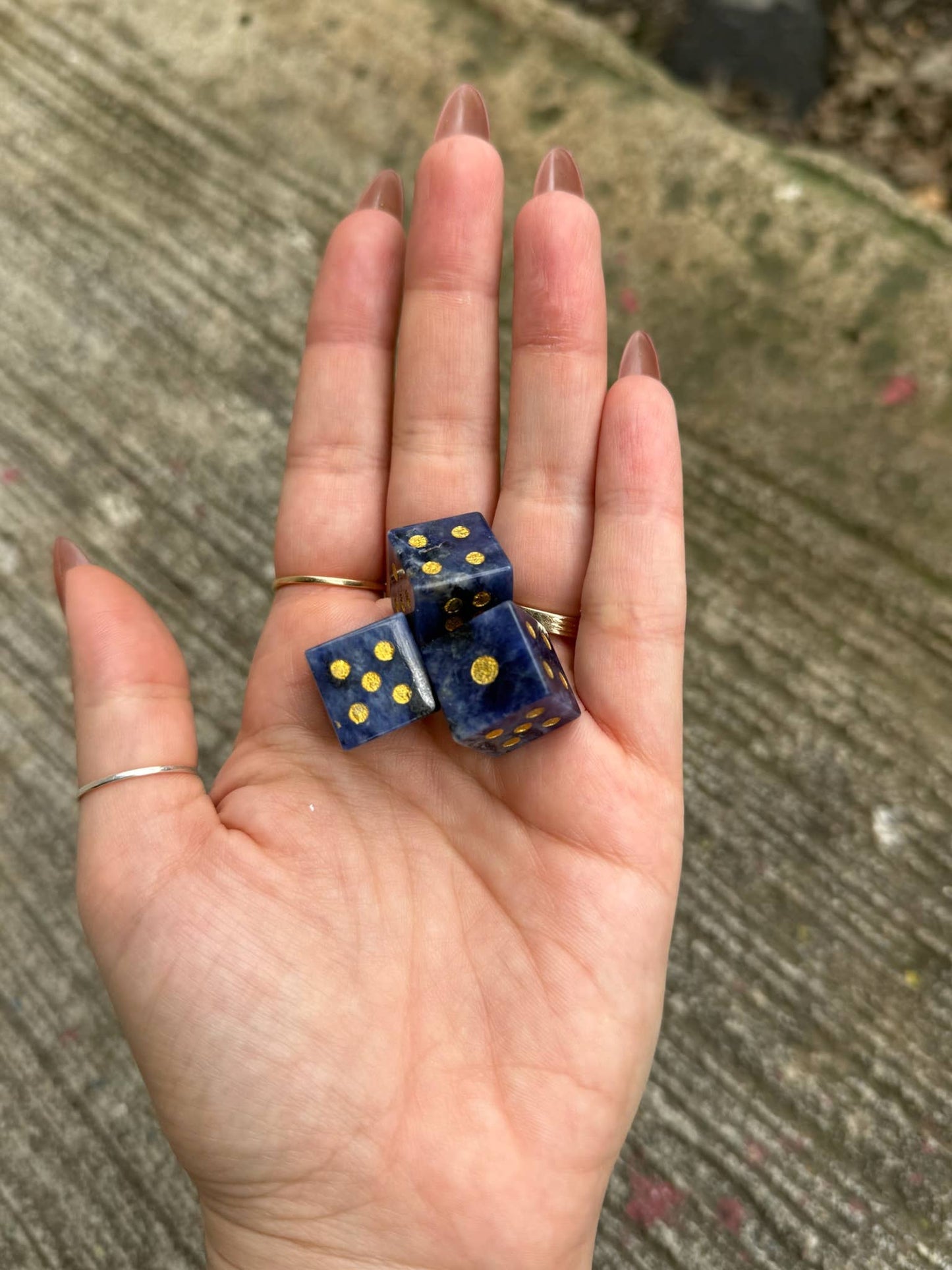 Sodalite Carved Dice