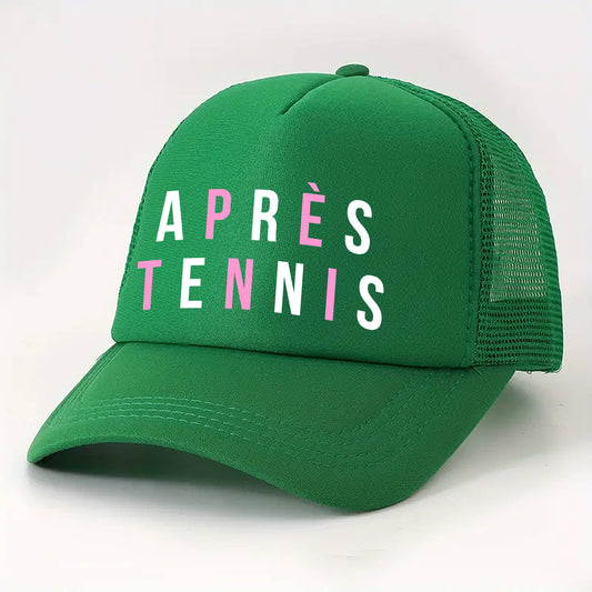 Trucker Hat- Apres Tennis Green/Pink