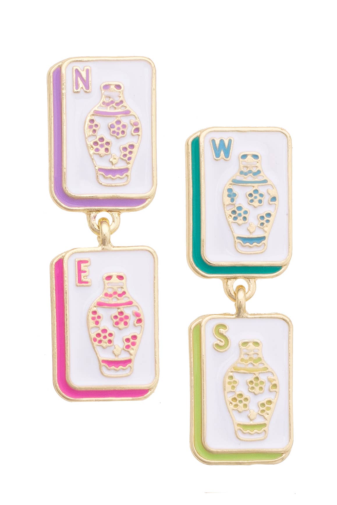 Four Winds Enamel Earrings