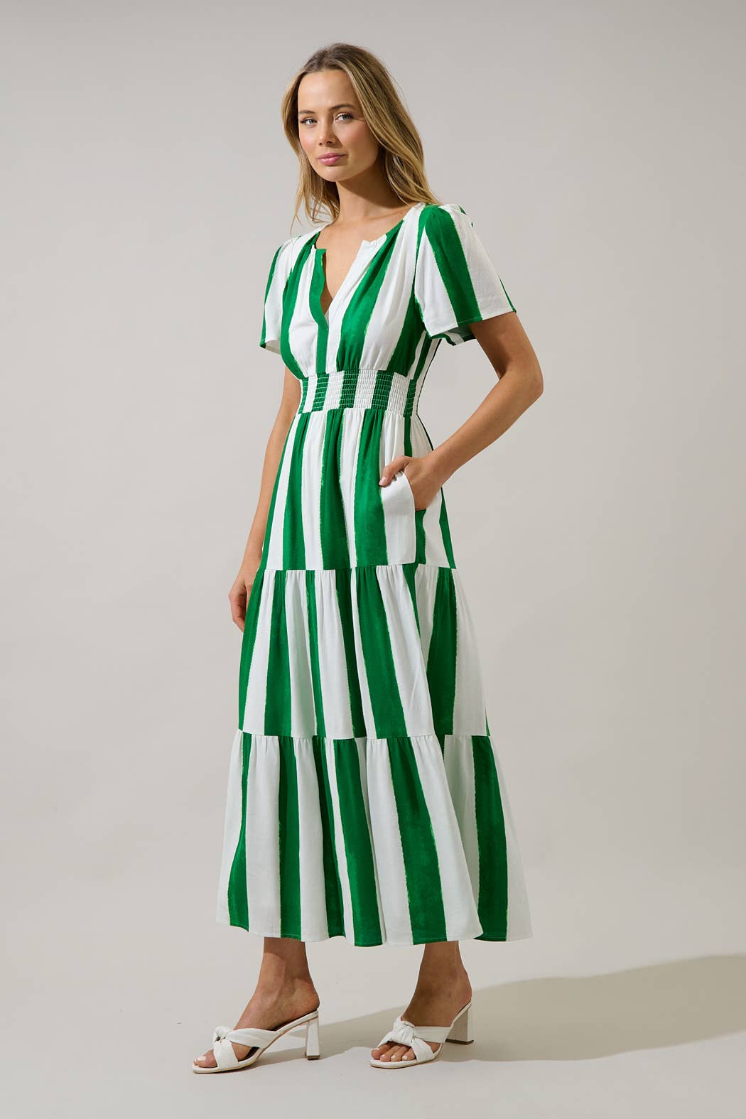 Pilmar Striped Rony Smocked Maxi Dress