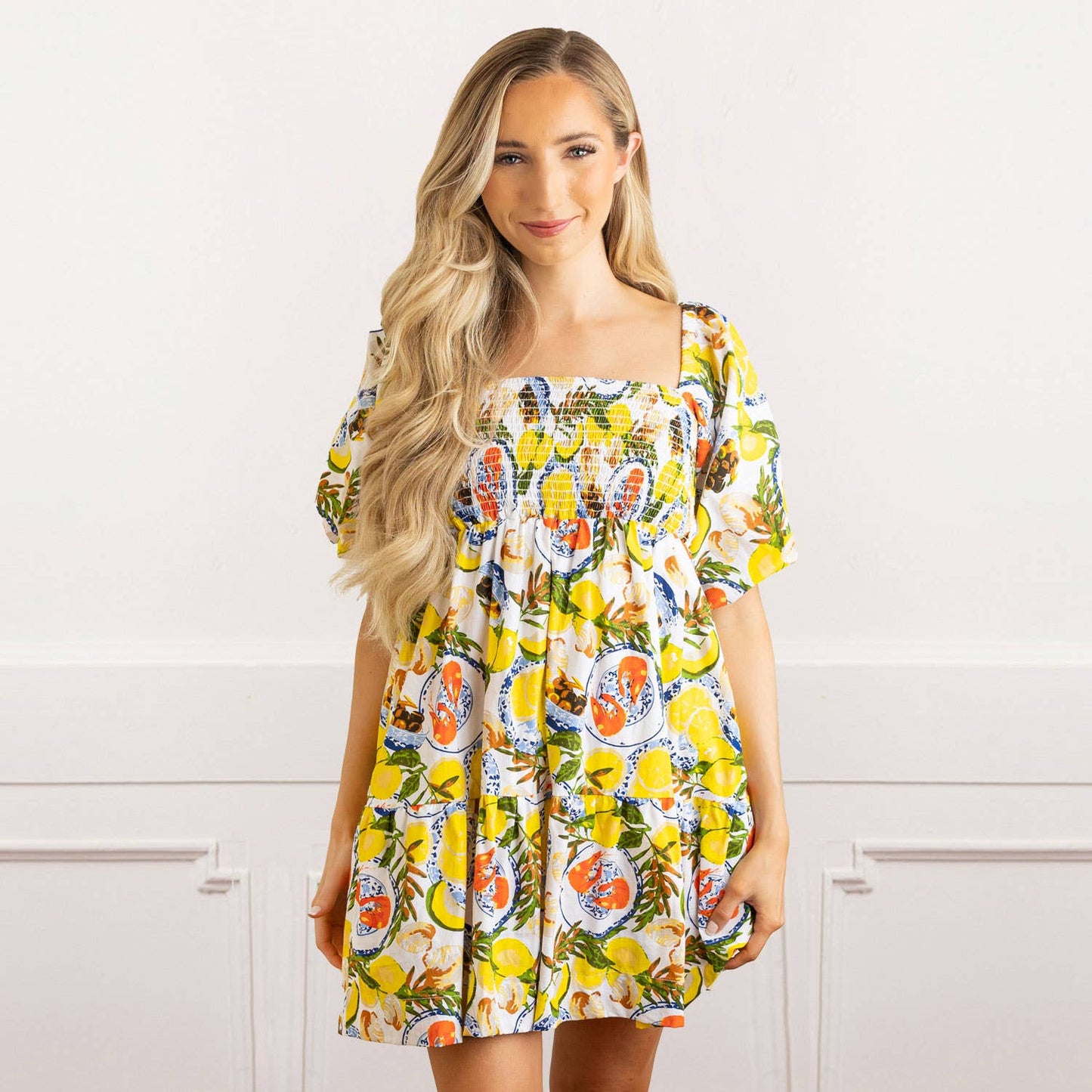 Lemon Santorini Dress