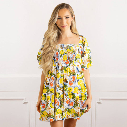 Lemon Santorini Dress