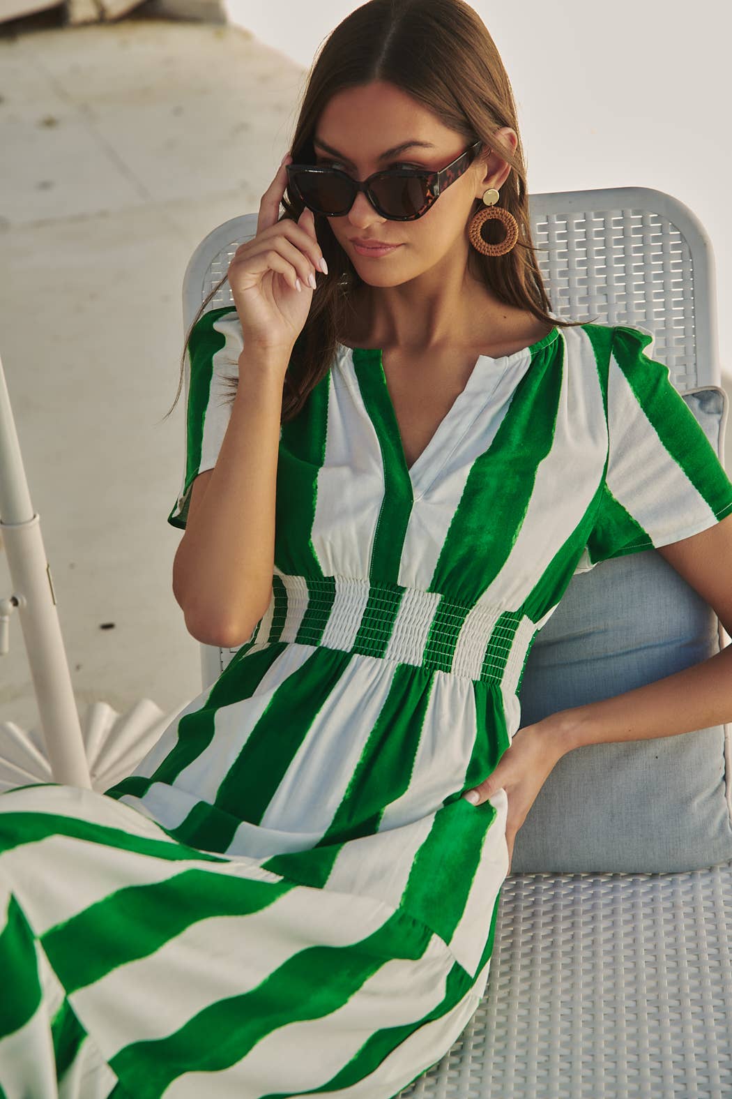 Pilmar Striped Rony Smocked Maxi Dress