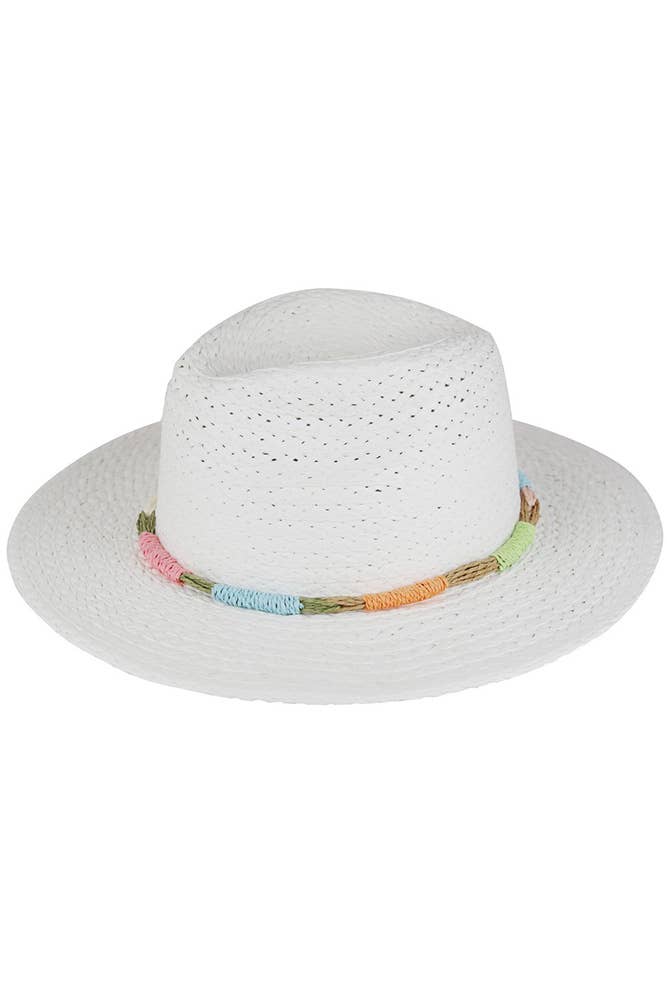 Multi Colors Band Straw Hat