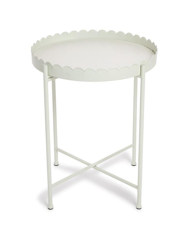 Scalloped Edge Round Side/Accent Table