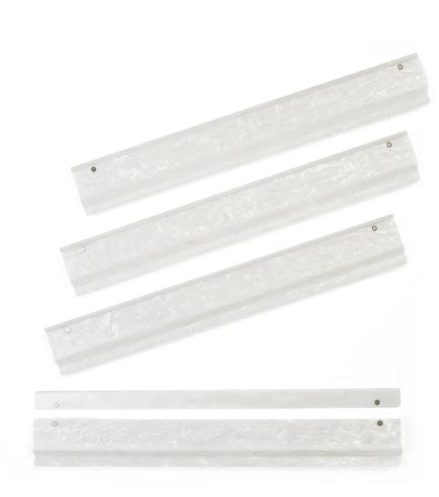 Set of 4 White Mother of Pearl Mahjong Racks