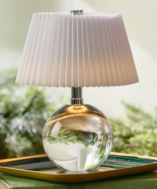 Crystal-Style Glass LED Portable Cordless Table Lamp