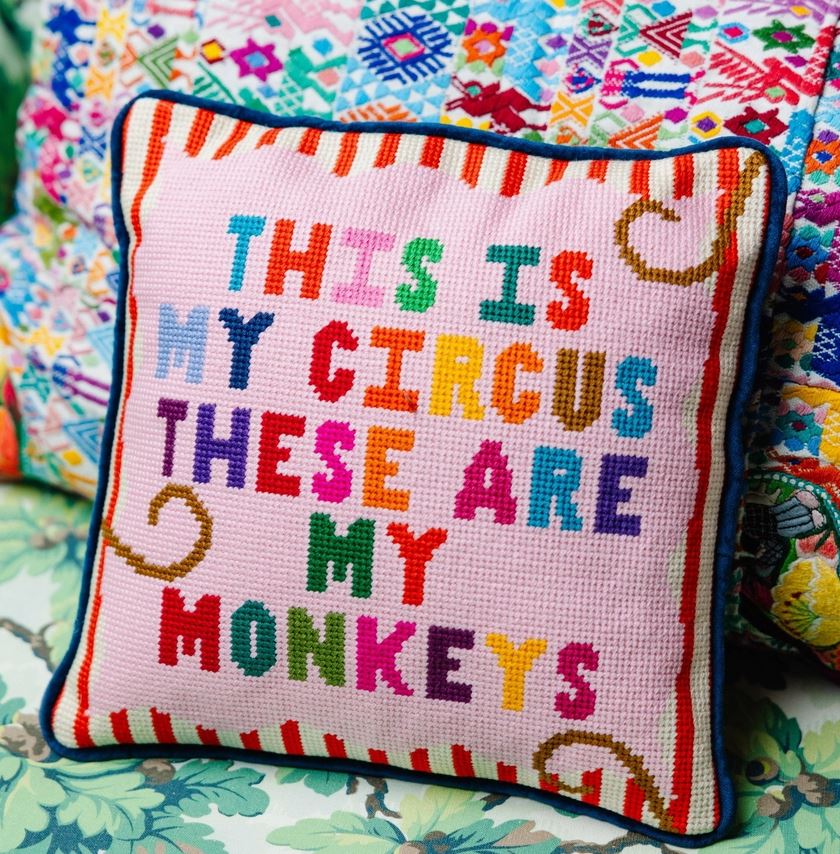 My Circus #2 Needlepoint Pillow