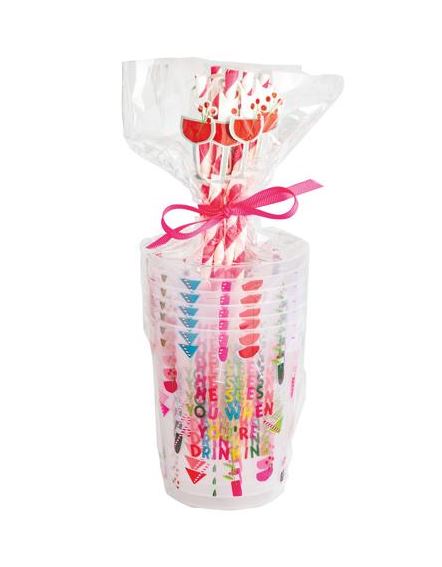 Pink Holiday Party Cup Set
