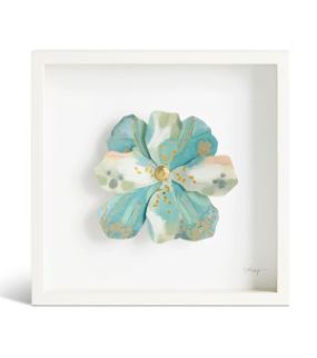 Blue & White Flower Wall Art - 10in