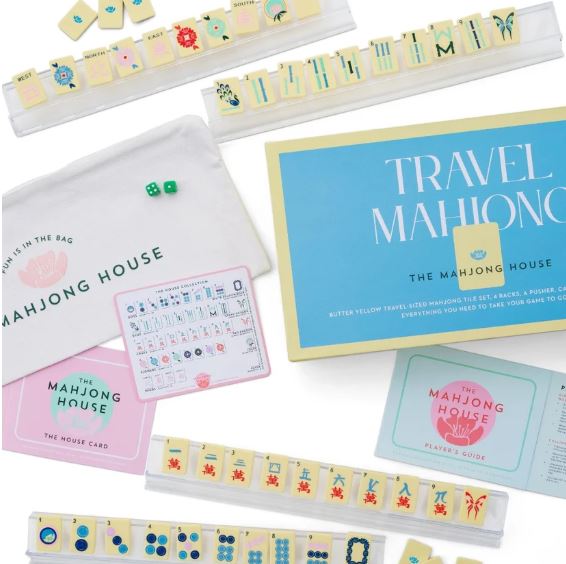The Mahjong House Travel Mahjong Set - Butter Yellow