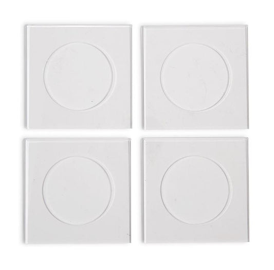 Set of 4 Clear Cocktail Coasters