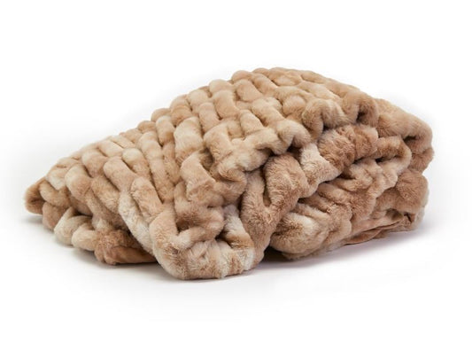 Luxe Marbled Faux Fur Throw