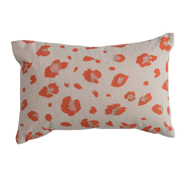 Orange Leopard Pillow