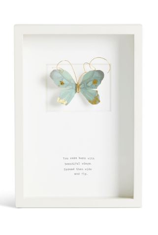 Journey Butterfly Quote Wall Art - 10x7in