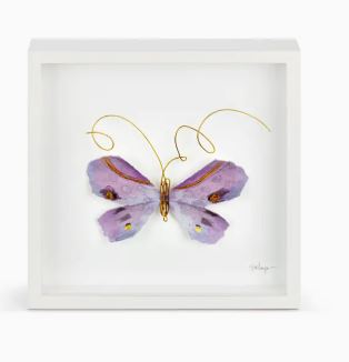 Purple Butterfly Wall Art - 10"Sq