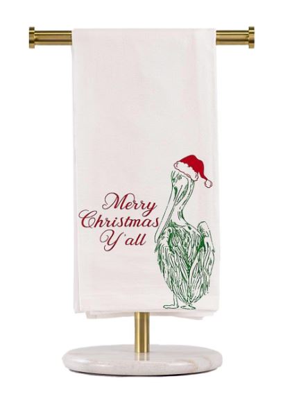 Christmas Pelican Hand Towel