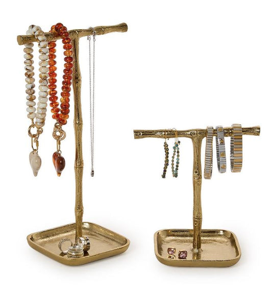 Gold Bamboo Jewelry  Set of 2
