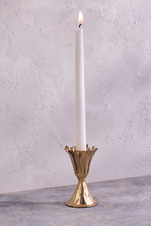 Gold Floral Candleholder