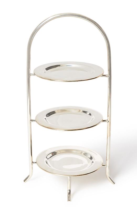 Three-Tiered Silver Serving Stand