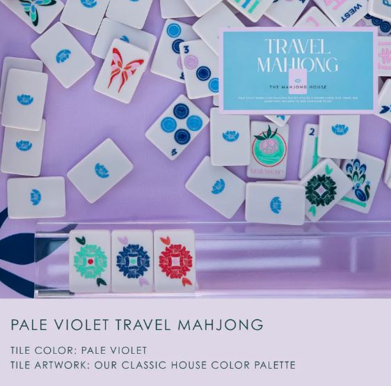 The Mahjong House Travel Mahjong Set - Pale Violet