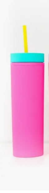 Color Block Tumbler - Pink/Teal