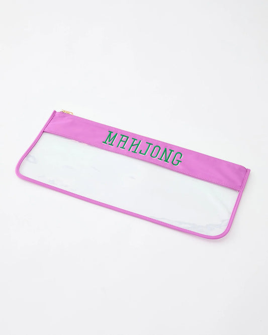 Purple Stitched Mahjong Bag
