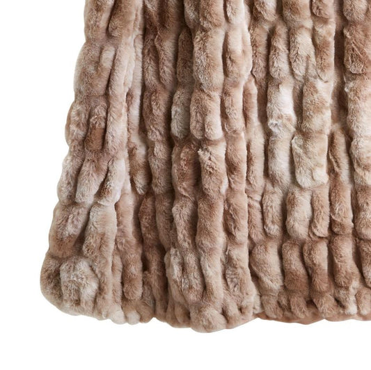 Luxe Marbled Faux Fur Throw